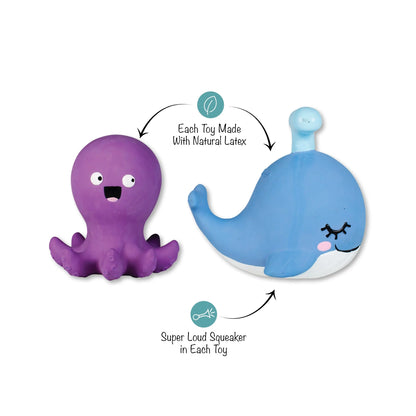 Happy To Sea You 2pc Latex Dog Toy Set