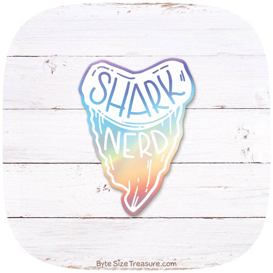 Shark Tooth Holographic Sticker