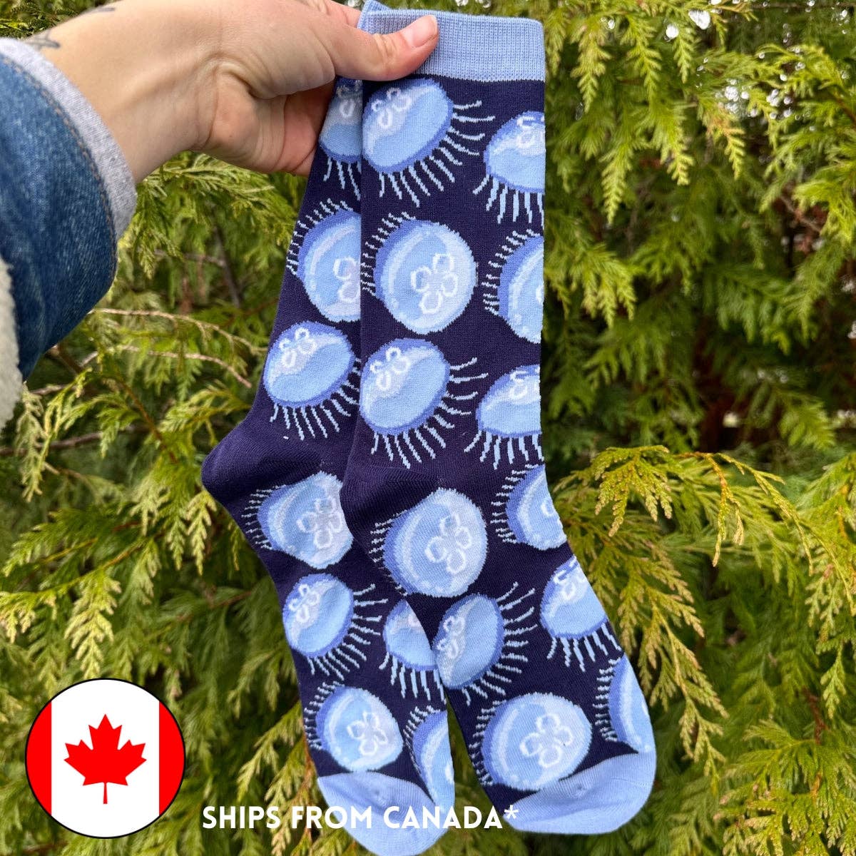 Moon Jellies Jellyfish Socks - $1 to Charity! - 80% Bamboo