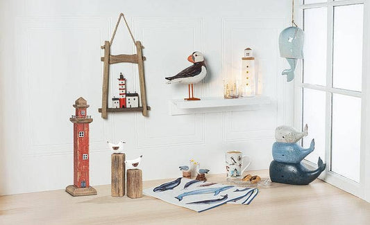 Large Whale Wind Chime-Blue-10.5"H