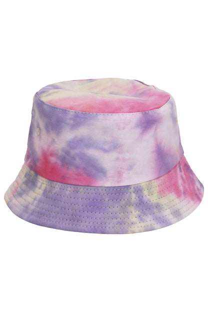 Kids Tie Dye Acid Wash Black Bottom Bucket Hat