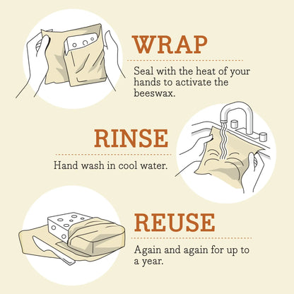 Bees Wrap Reusable Beeswax Sandwich Wrap -Meadow Magic Print