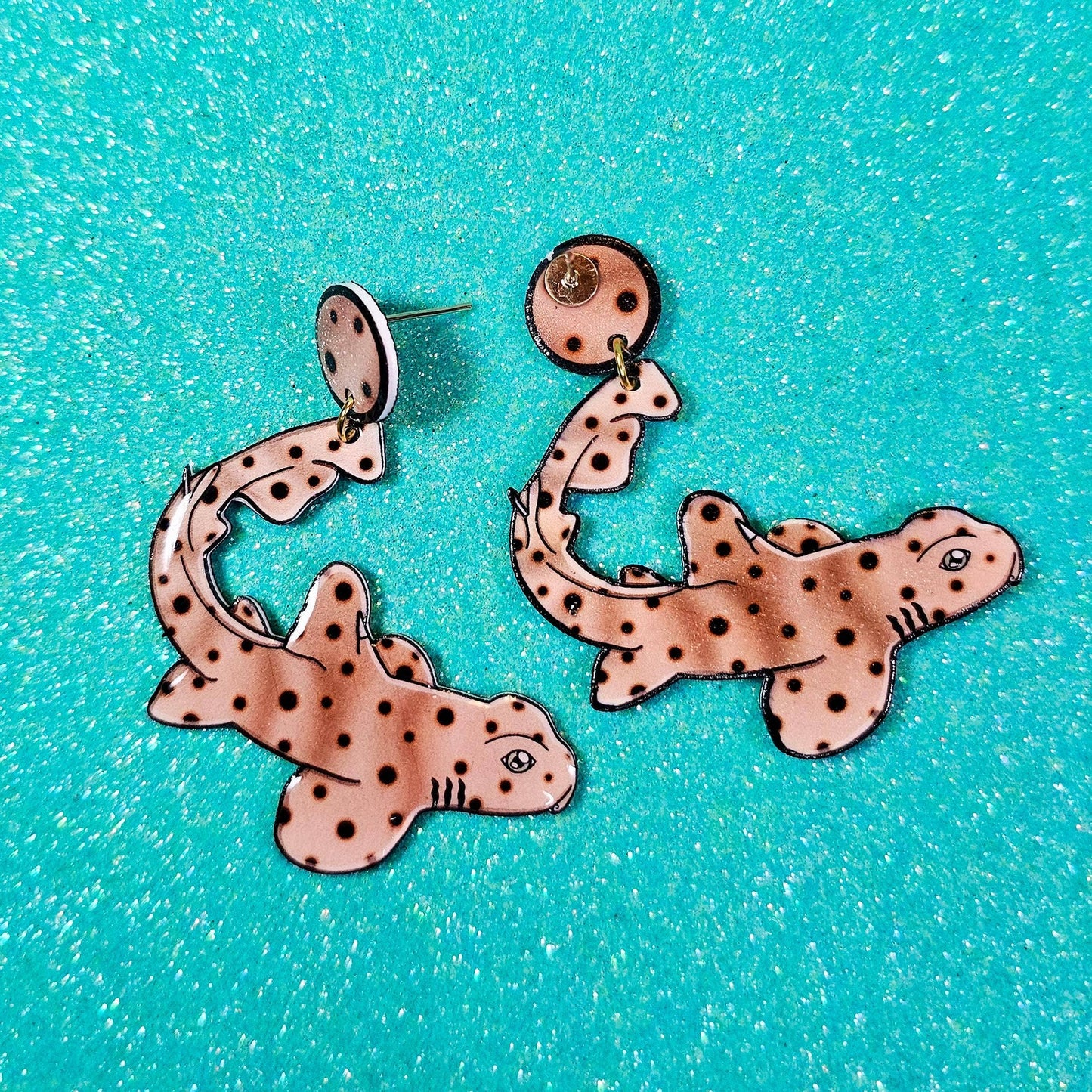 Horn Shark UV Resin Earrings | Ocean Marine Biology
