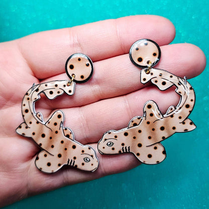 Horn Shark UV Resin Earrings | Ocean Marine Biology