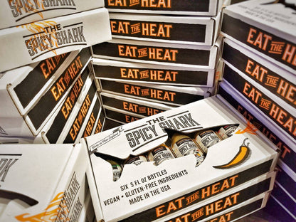 The Spicy Shark Hot Sauce Gift Box