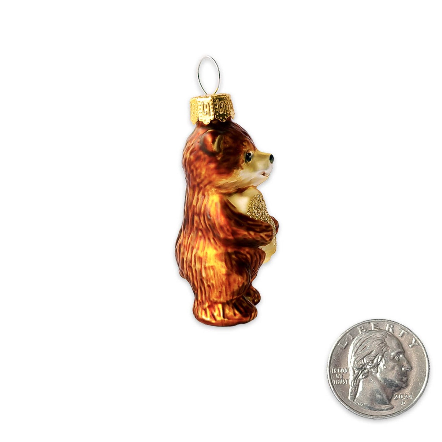 Mini Bear Hug Glass Ornament