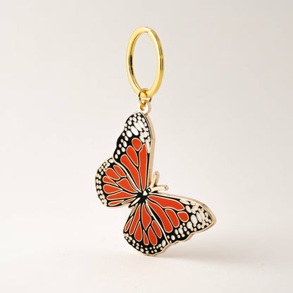 Monarch Butterfly Keychain Bag Charm,  Stocking Stuffer Gift