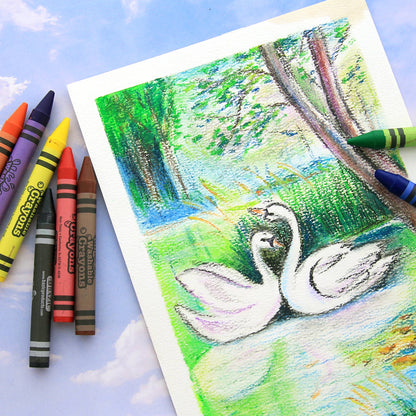 8 Color Jumbo Crayons, for Kids School Coloring