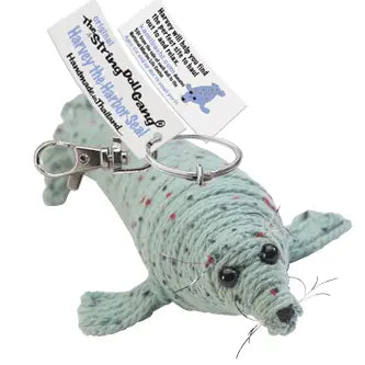 Harvey the Harbor Seal String Doll Keychain
