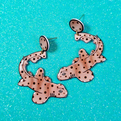 Horn Shark UV Resin Earrings | Ocean Marine Biology