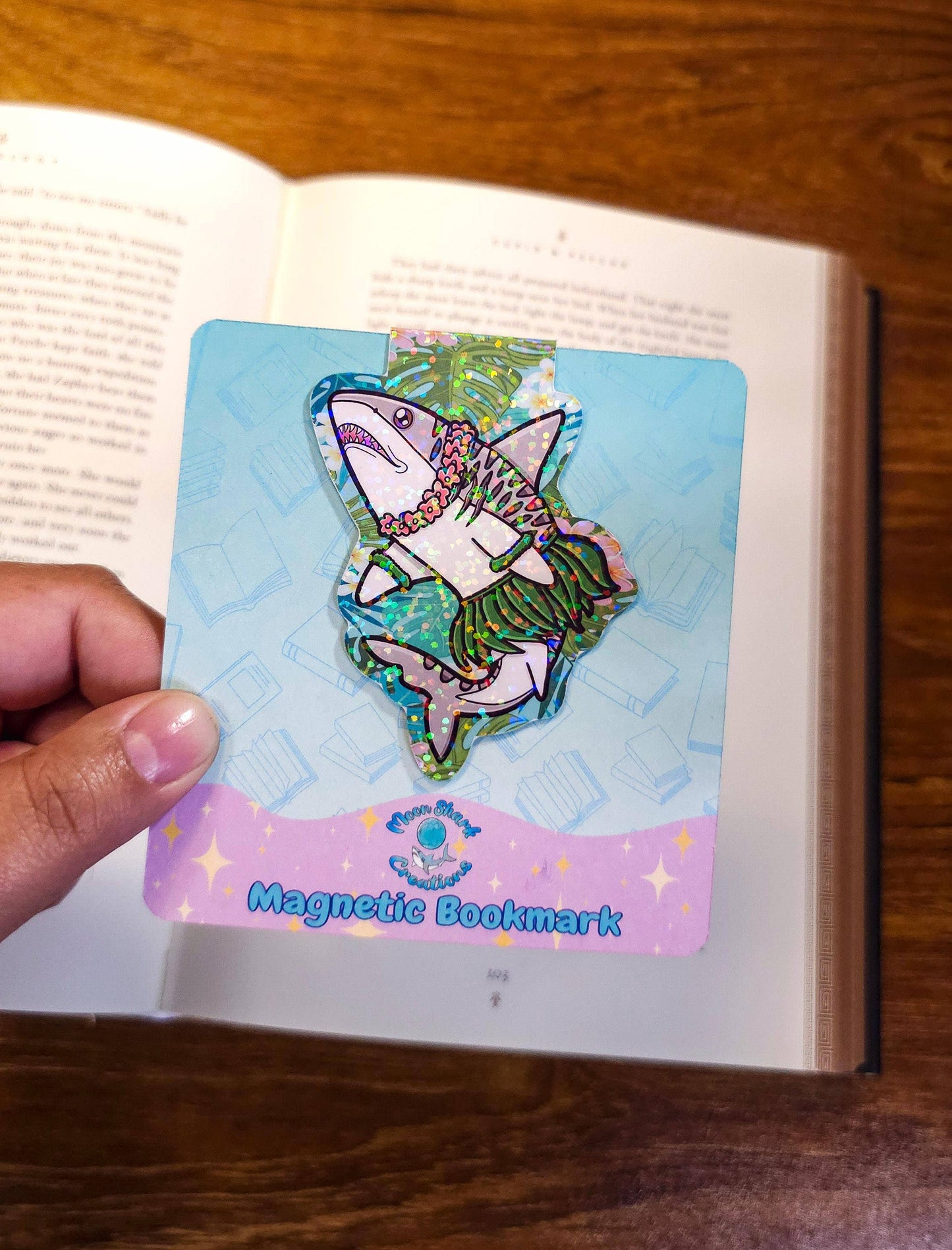 Hula Shark Magnetic Bookmarks | Book Lover Page Marker