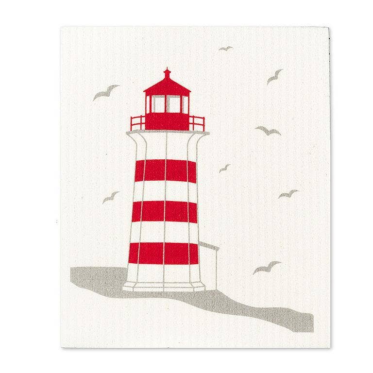 S/2 Lighthouses Dishcloths-6.5x8"L