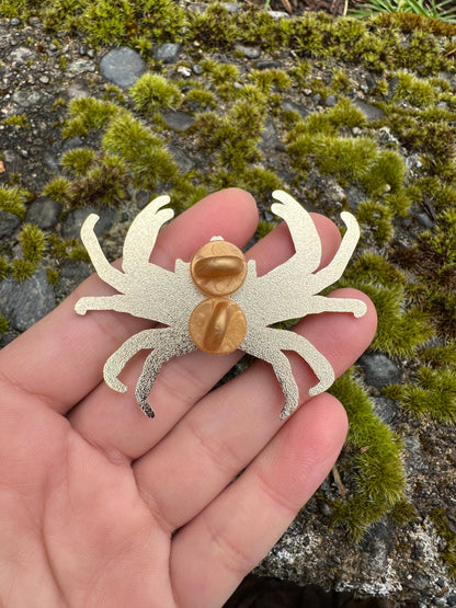 Kelp Crab Enamel Pin - 25% to Charity!