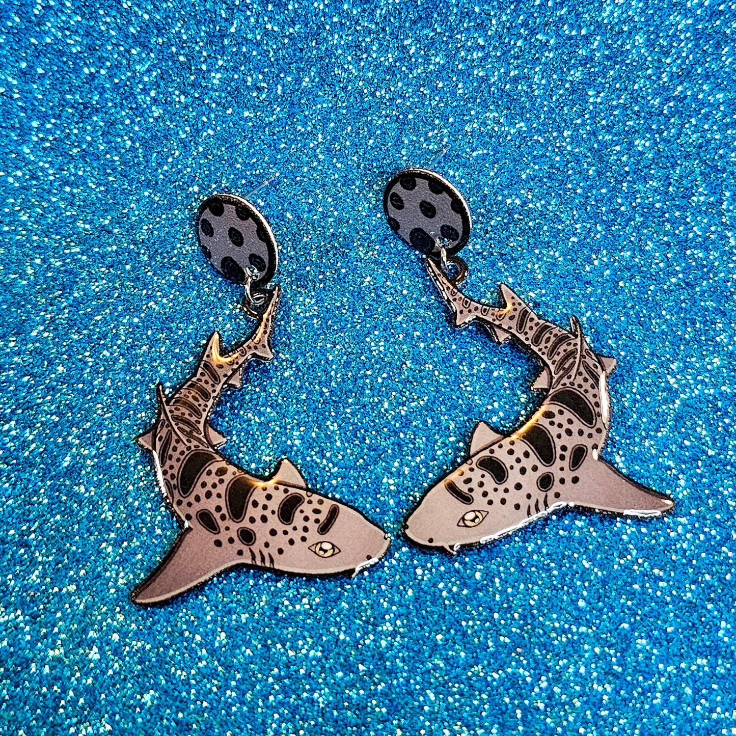 Leopard Shark Dangle Earrings | Fun Marine Life Jewelry