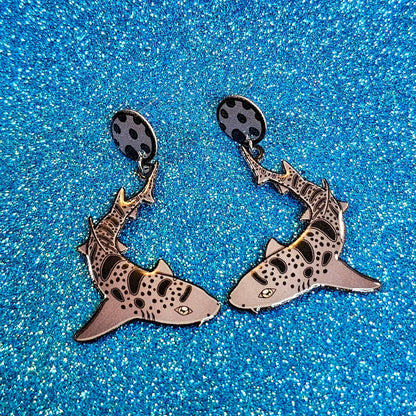 Leopard Shark Dangle Earrings | Fun Marine Life Jewelry