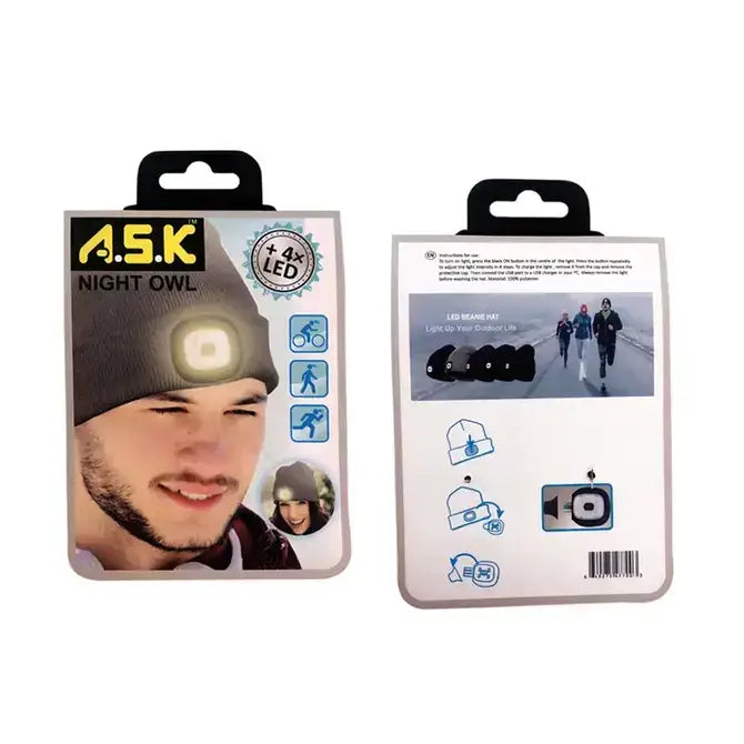 Black LED Beanie