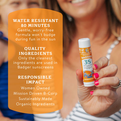 Kids Mineral Sunscreen Face Stick SPF 35 - 12ct Display