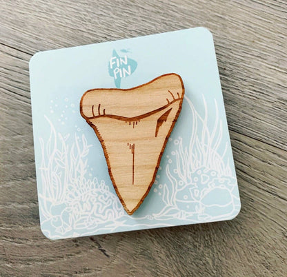 Shark Tooth Eco-friendly Wood Pin