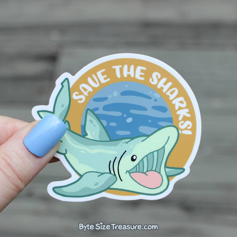 Basking Shark Vinyl Sticker