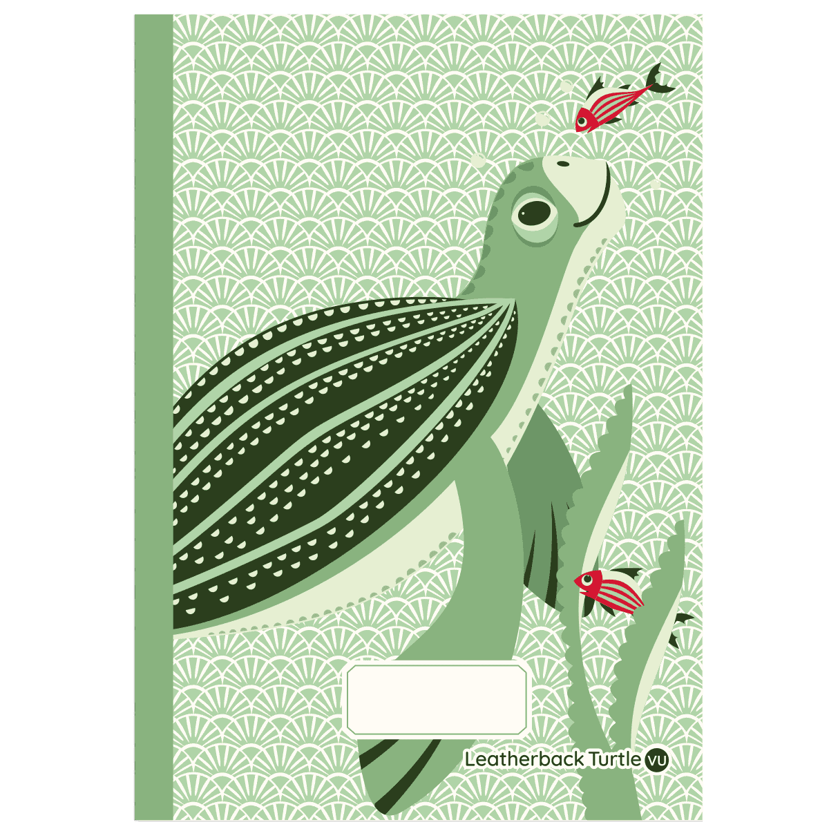 Leatherback Turtle recycled paper A5 Notebook recycled paper