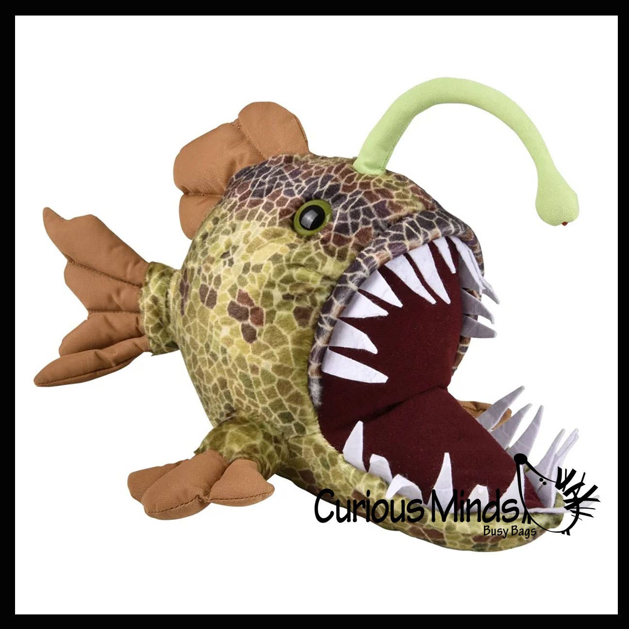 1 Plush Anglerfish Stuffed Animal Toy - Plushie Stuffie Ocea
