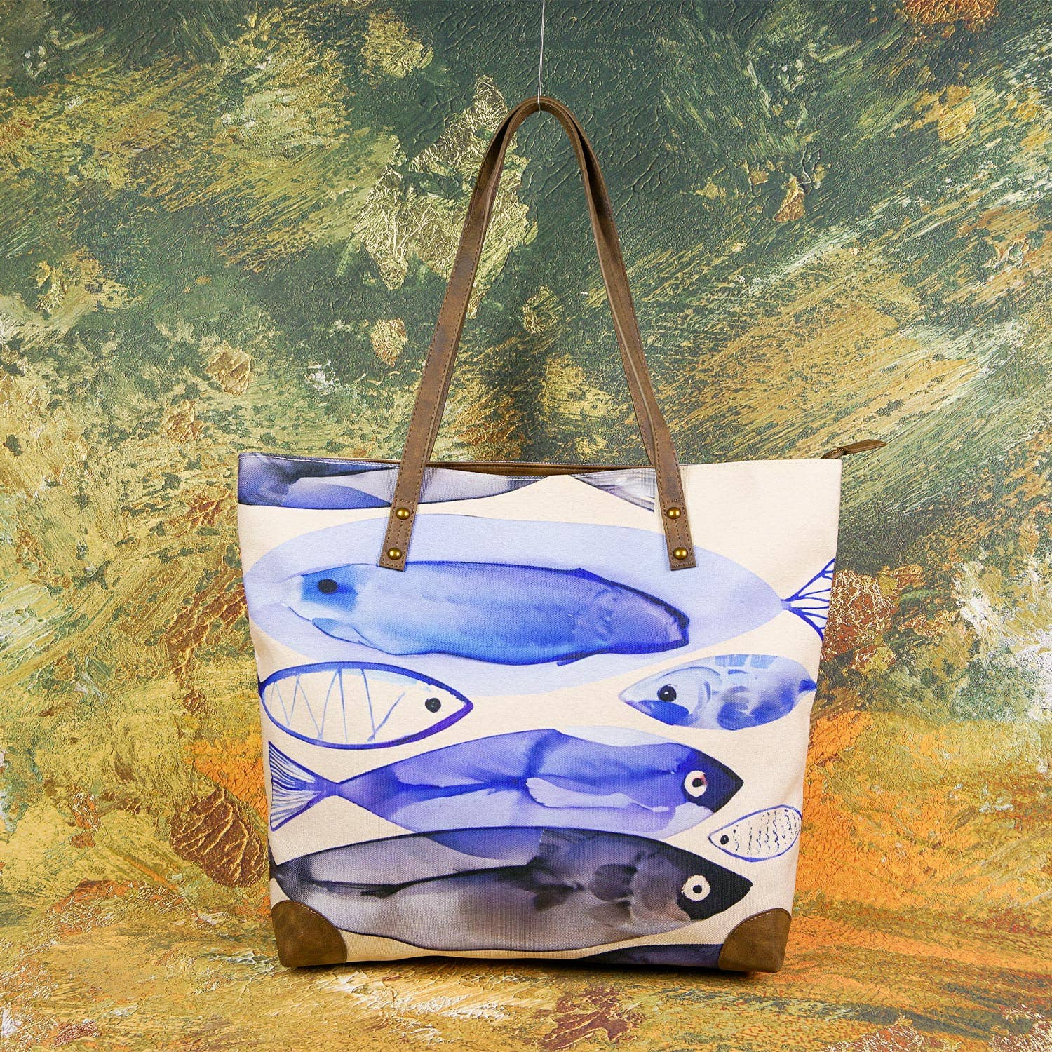 Sea Life Fish Coastal Ocean Canvas Tote Bag