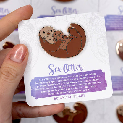 Sea Otter Enamel Pin