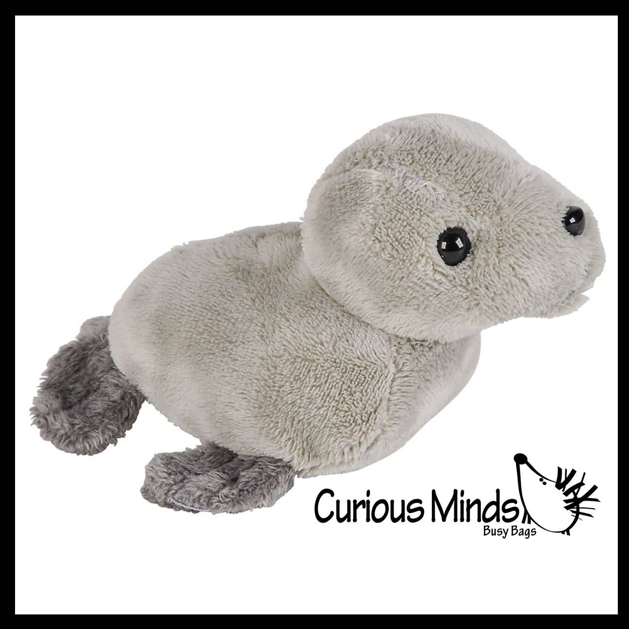 Cute Grey Harbor Seal Plush Stuffed Animals- Adorable