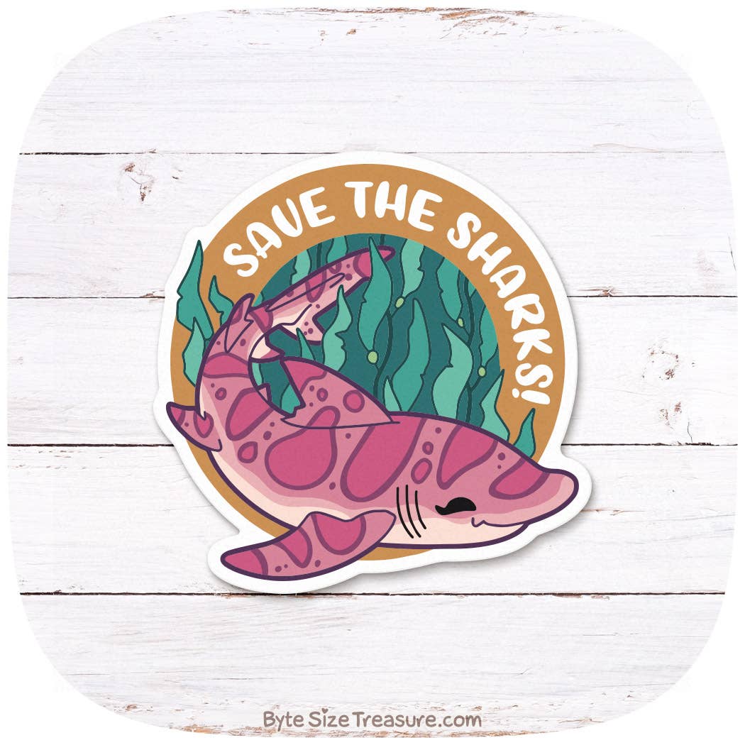 Leopard Shark Vinyl Sticker