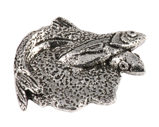 Grunion Pair Spawning Fish Pewter Lapel Pin or Magnet S046