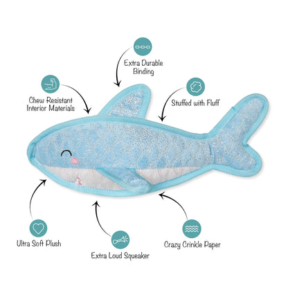 Some Fin About you Durable Plush Dog Toy