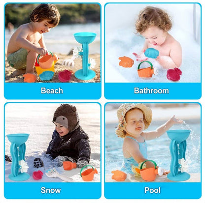Wheat Straw Beach Toy Set Water Wheel