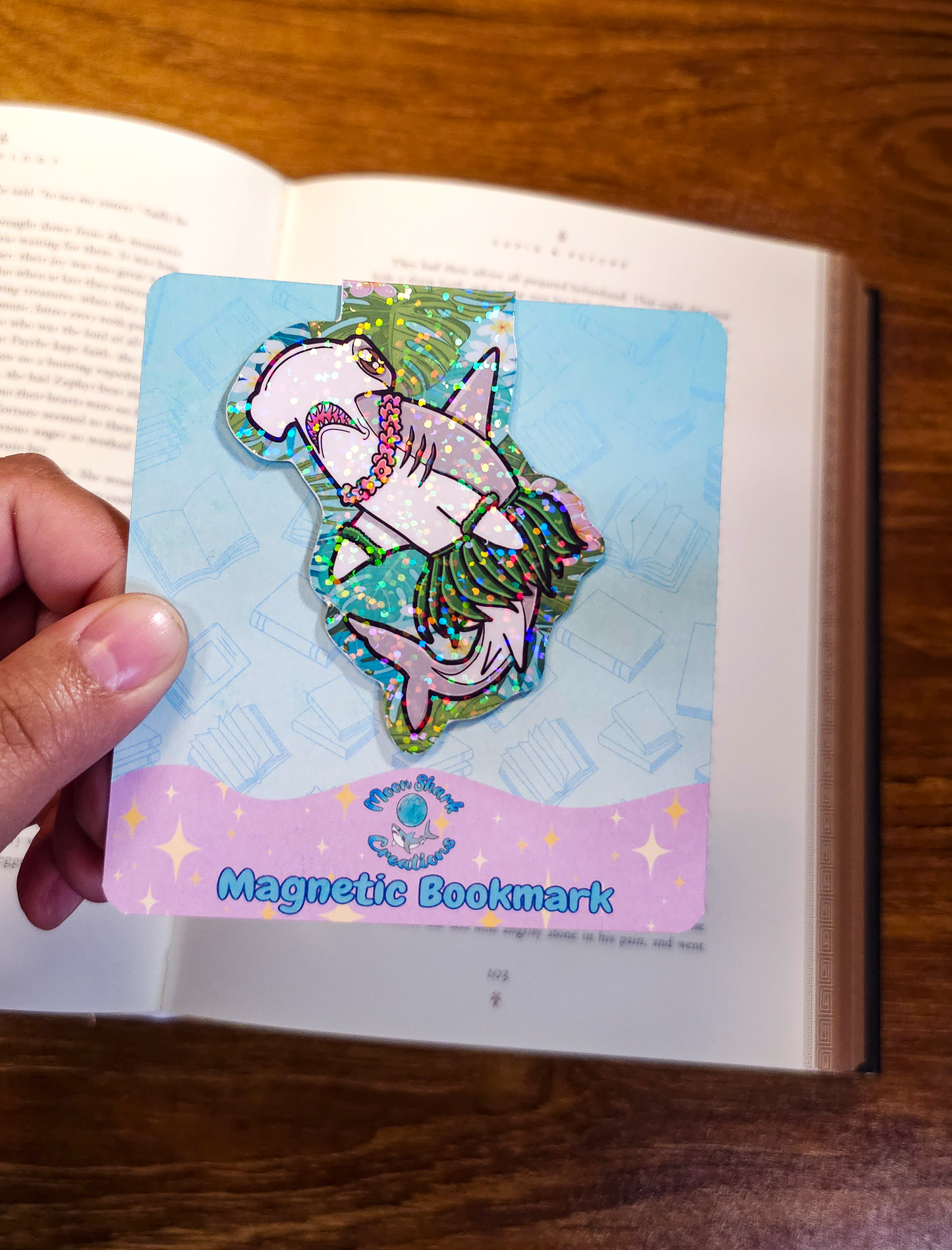 Hula Shark Magnetic Bookmarks | Book Lover Page Marker