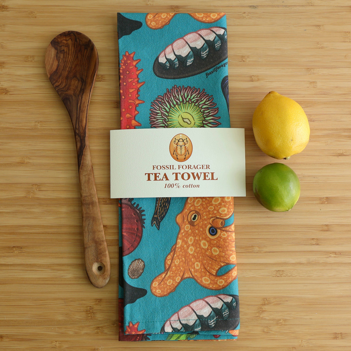 Intertidal Creatures Tea Towel