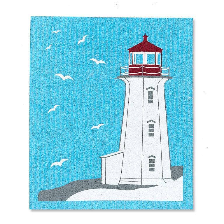 S/2 Lighthouses Dishcloths-6.5x8"L