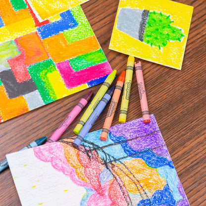 24 Color Washable Crayons, Premium Wax Crayons