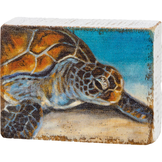 Sea Turtle Block Sign