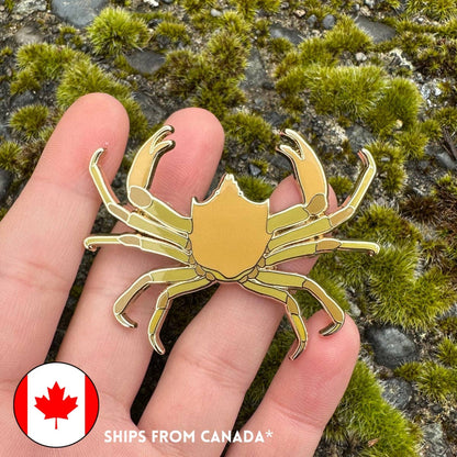 Kelp Crab Enamel Pin - 25% to Charity!