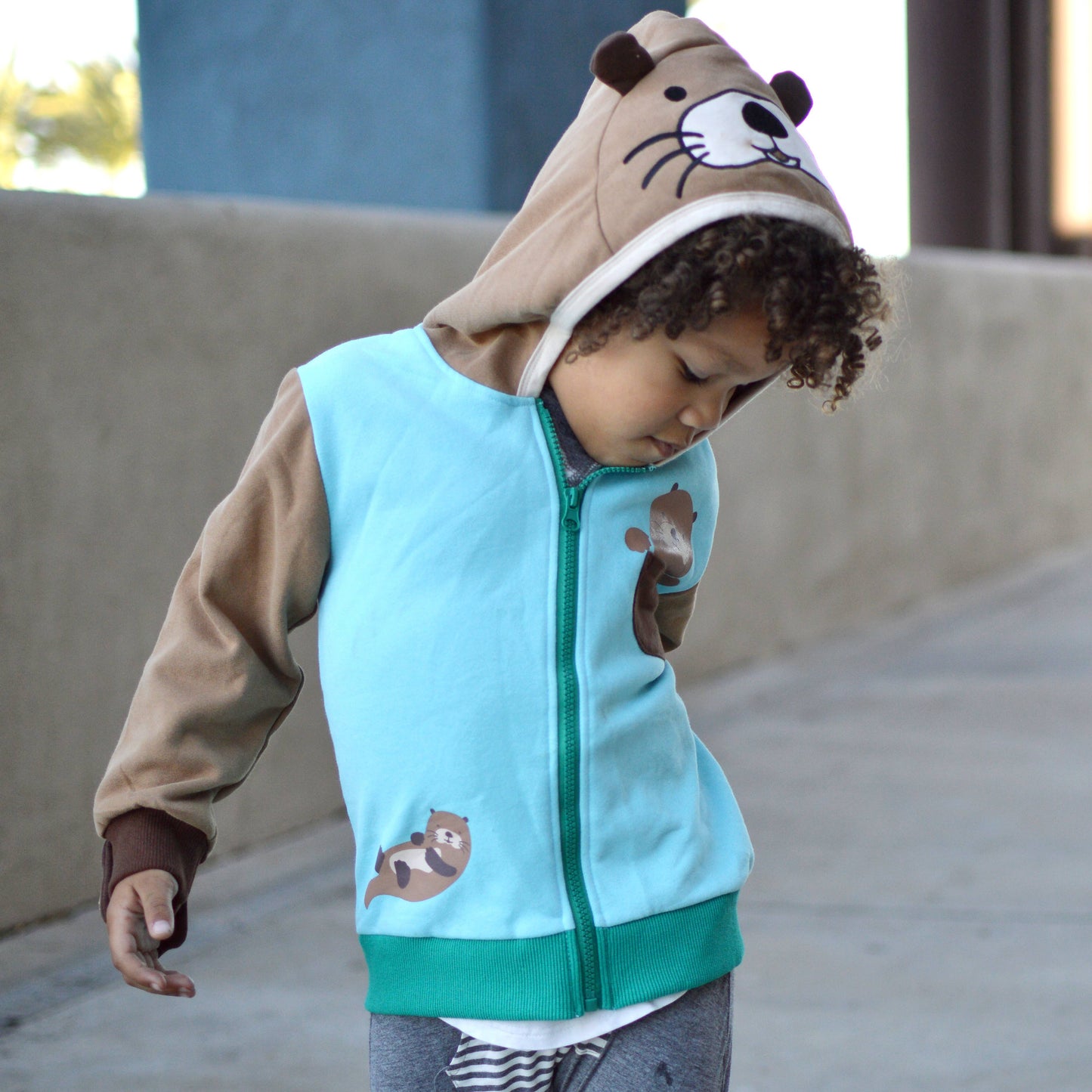 Otter 3D Hoodie - Kids & Toddler Sea and River