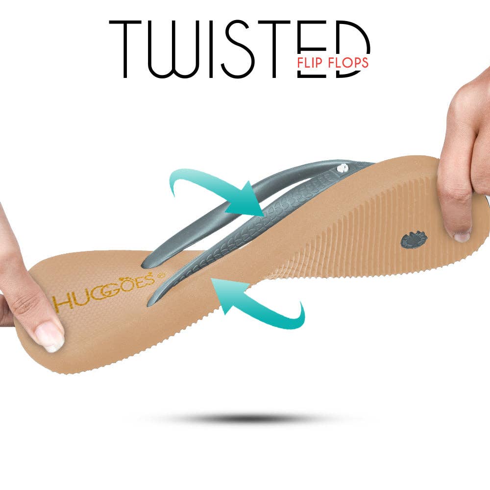 Huggoes - Misty Women's Natural Rubber Flip-Flops