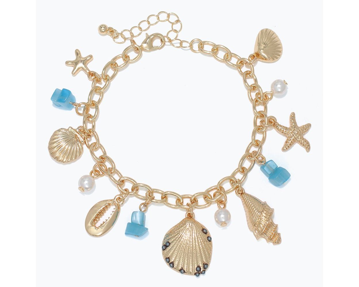 Bracelet-Gold Sea Life Charms