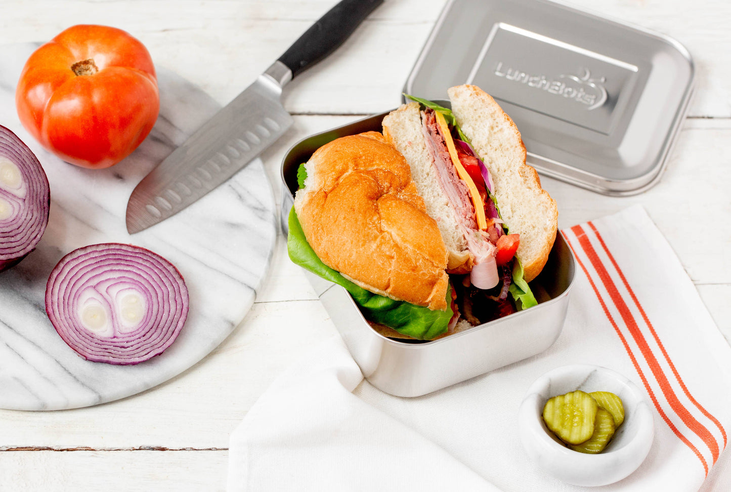 LunchBots Medium Bento Uno Stainless Steel