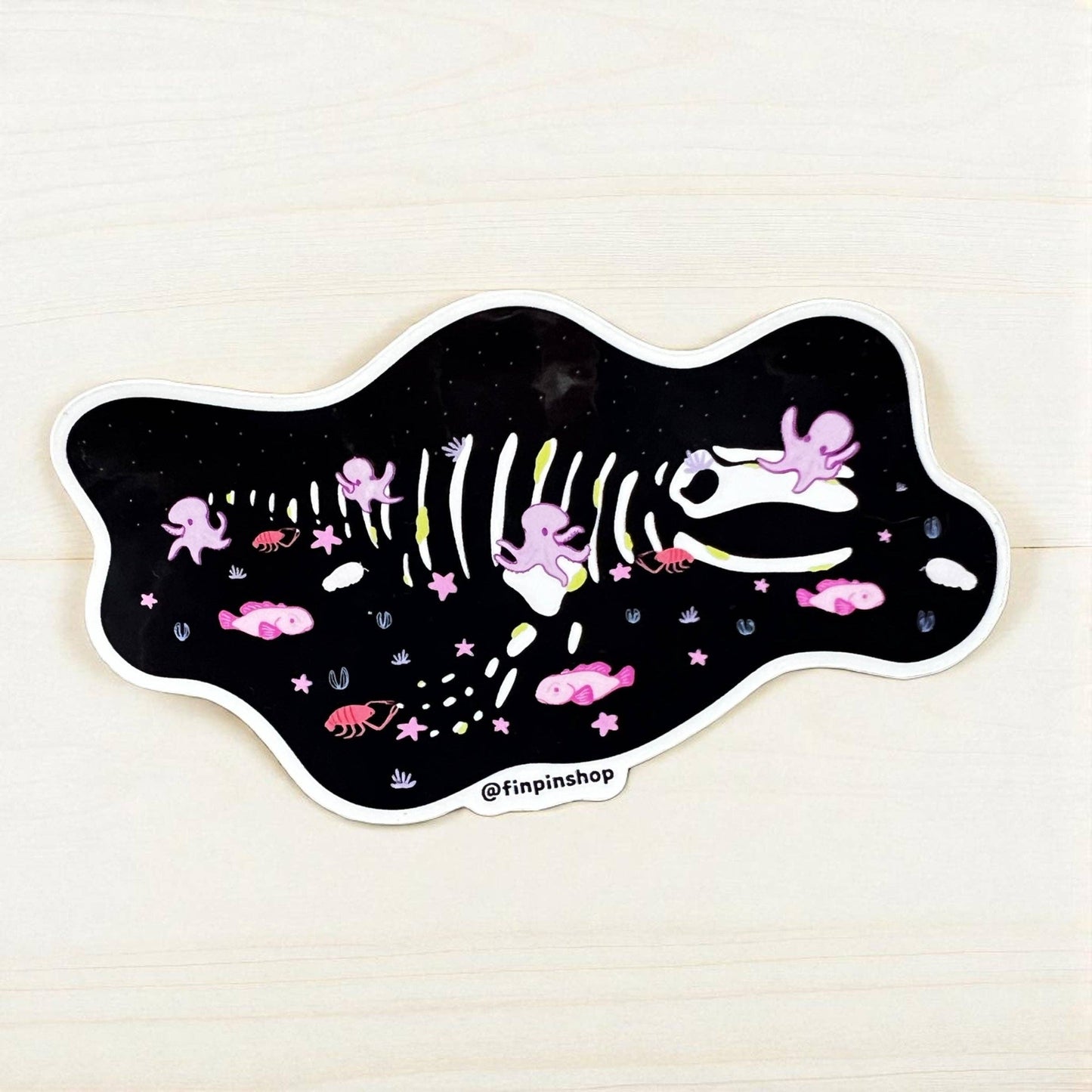 October 2025 Patreon • Whale fall sticker