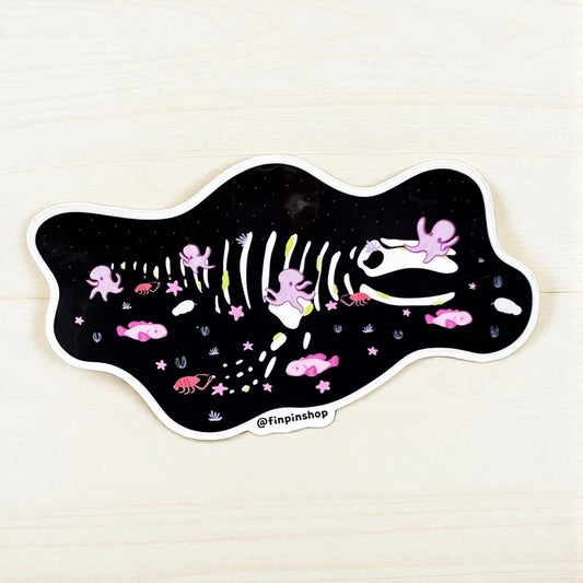 October 2025 Patreon • Whale fall sticker