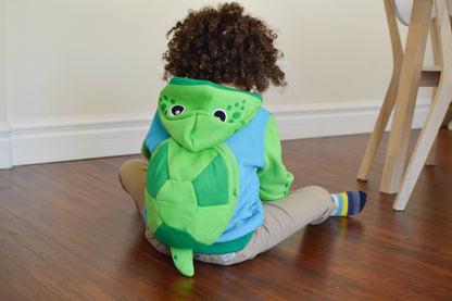 Sea Turtle 3D Backpack Hoodie - Kids & Toddler