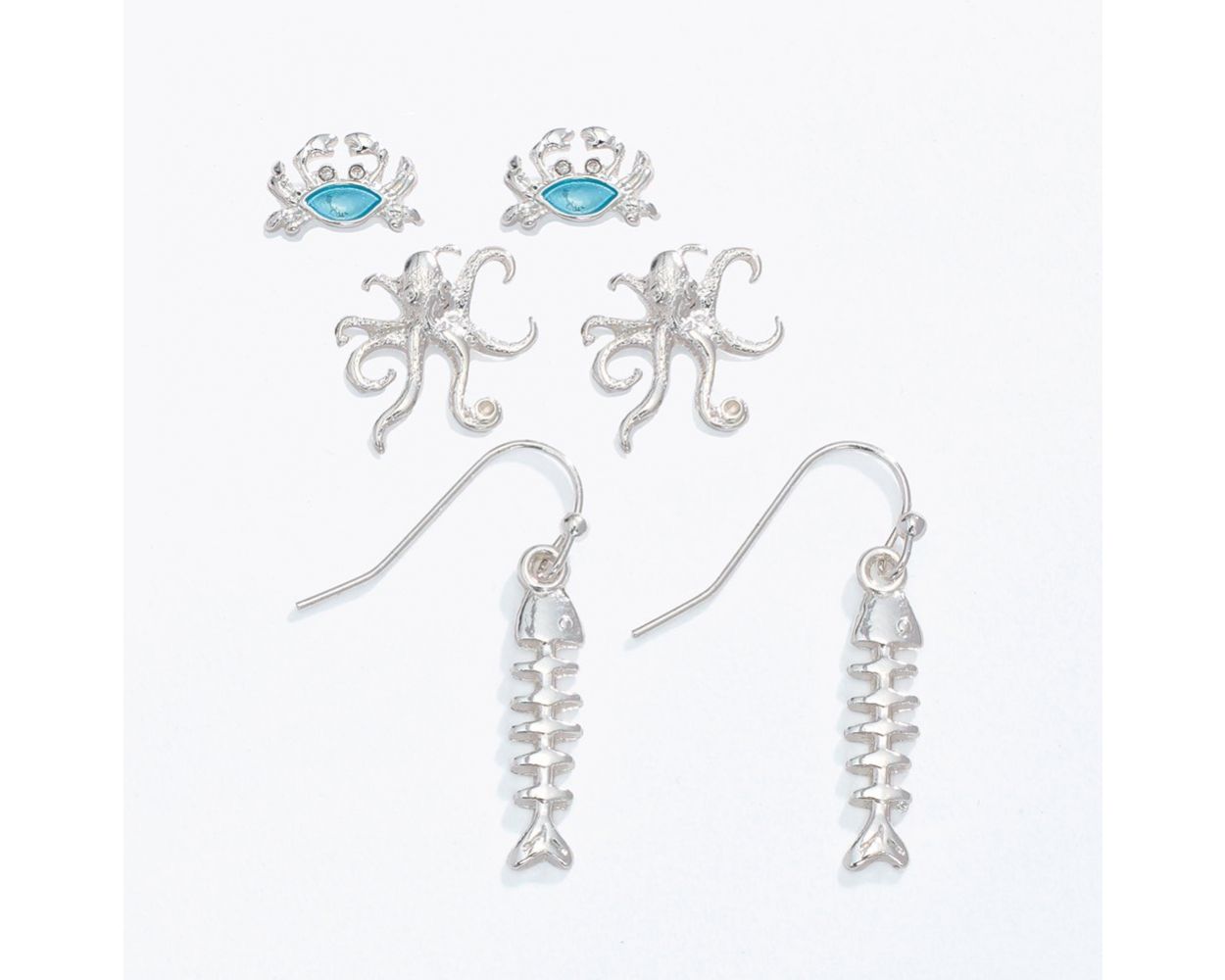 Earrings-Crabs Octo & Bonefish