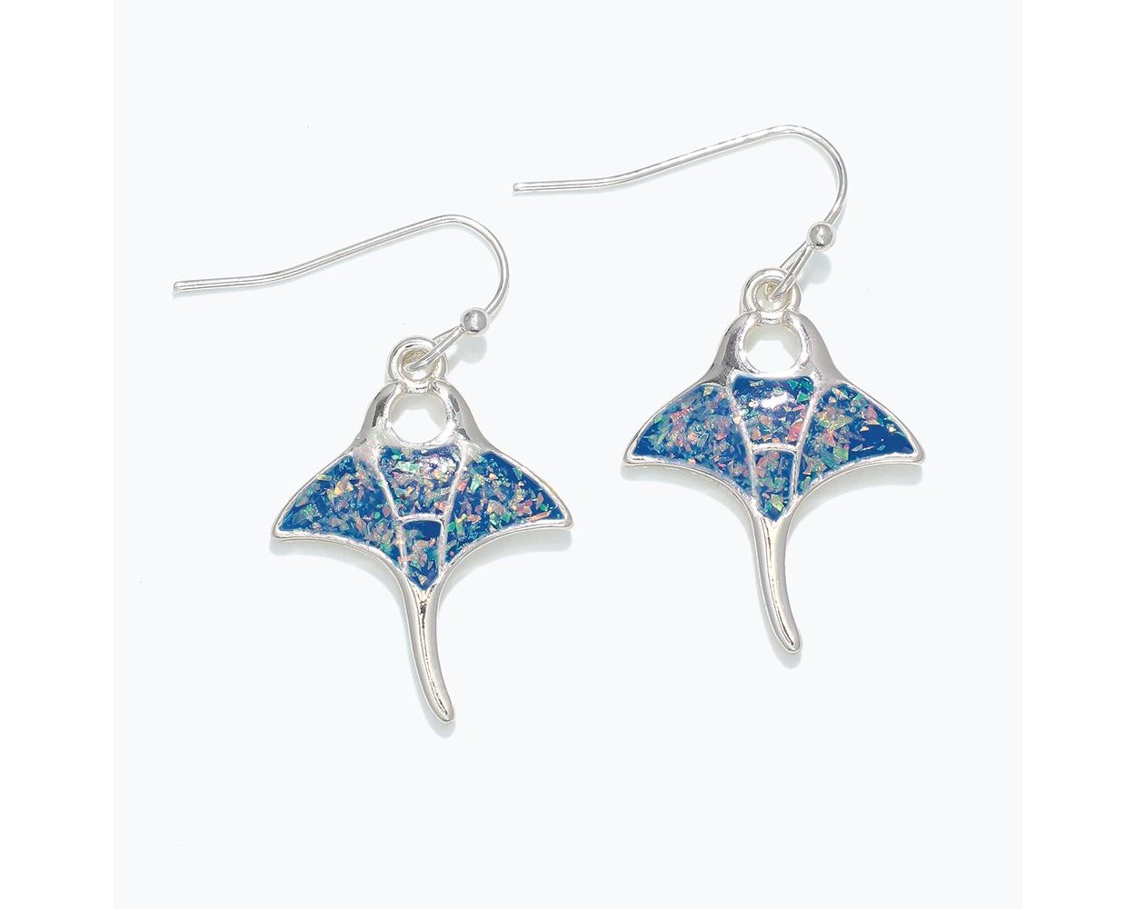 Earrings-Blue Flake Sea Ray