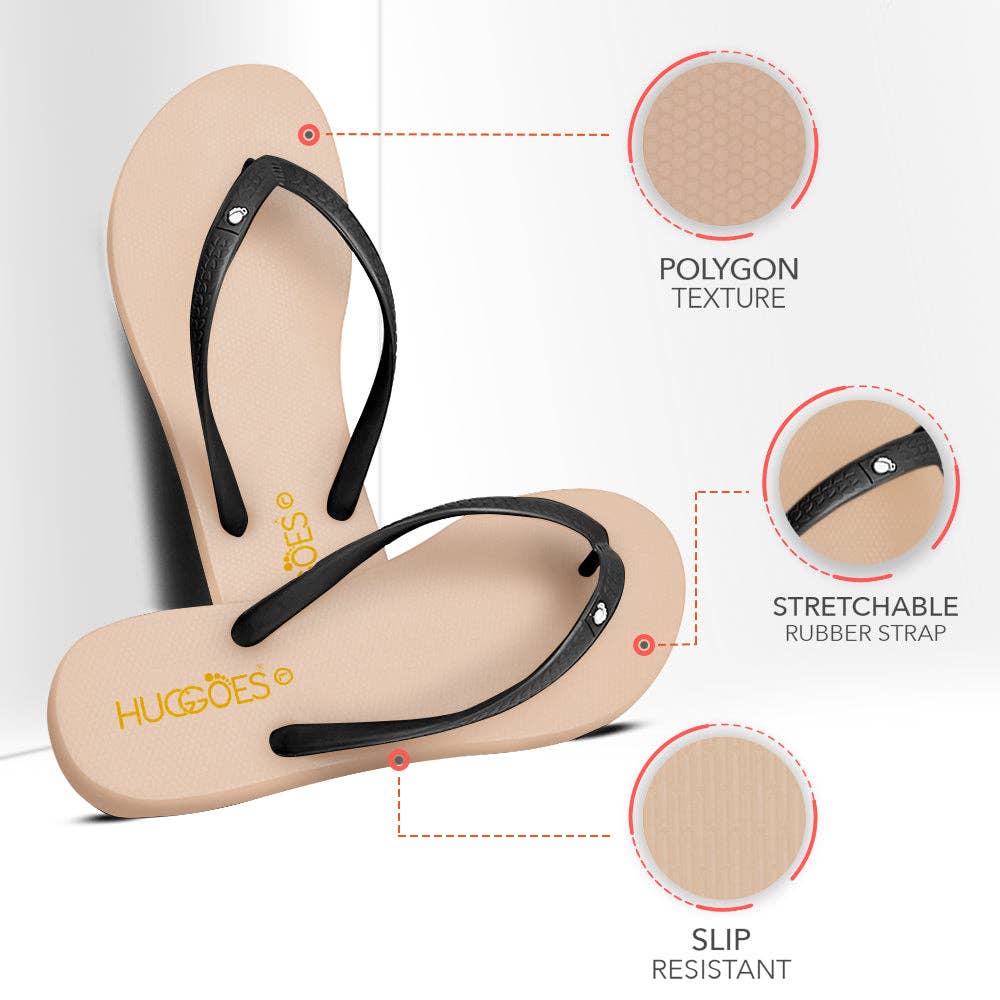 Huggoes - Misty Women's Natural Rubber Flip-Flops
