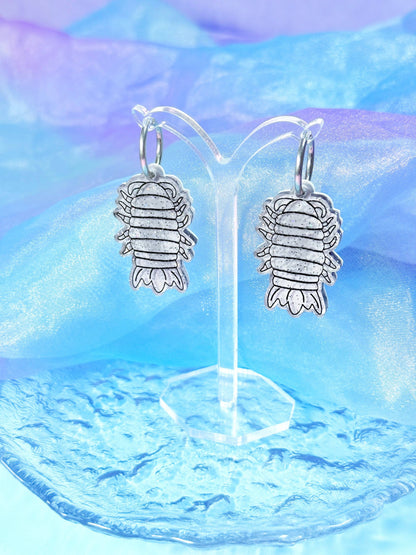Giant Isopod Acrylic Earrings