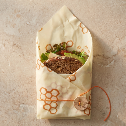 Bees Wrap Reusable Beeswax Sandwich Wrap - Honeycomb Print